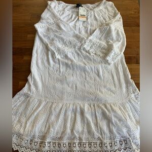 Karen Kane White Lace Crochet Dress